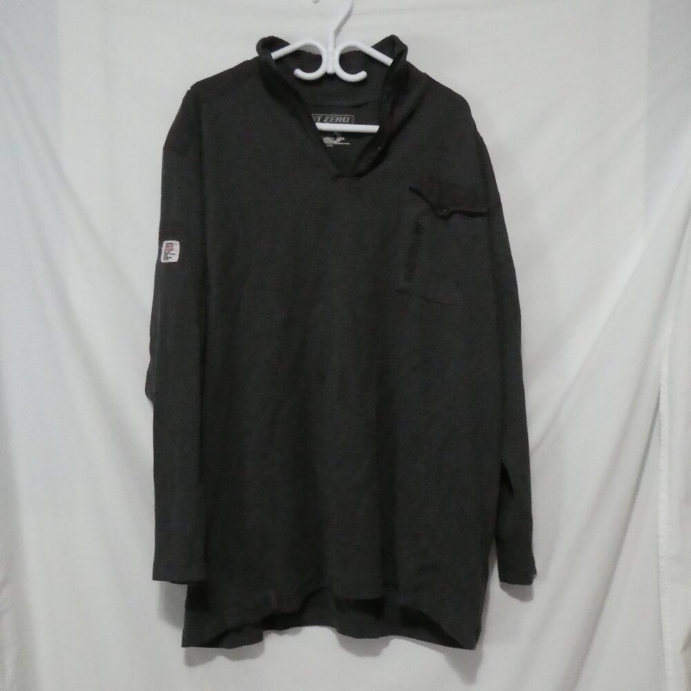 POINT ZERO - Orange Label | 2XT | Grey Long Sleeve Shirt | Pocket & Collar